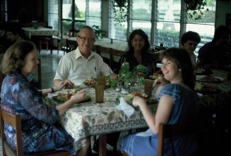 Mom, Dad, and Linda at the Bangkok Guest Home