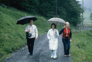Dad, Mom and Carol hiking in Weisstannen, Switzerland