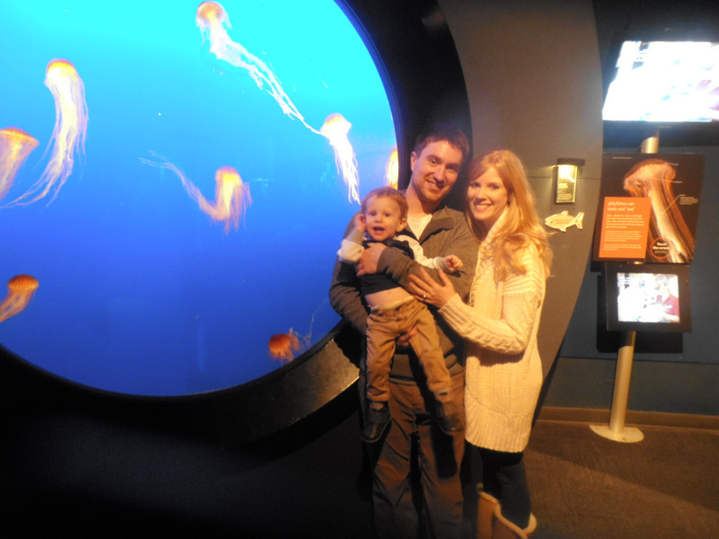 Evan, Connor and Rosanna at the Vancouver Aquarium