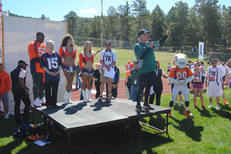Opening ceremonies with Broncos players and cheerleaders