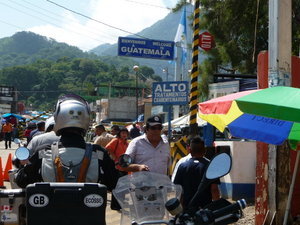 Crossing into Guatemala at Ciudad Cauhtemoc