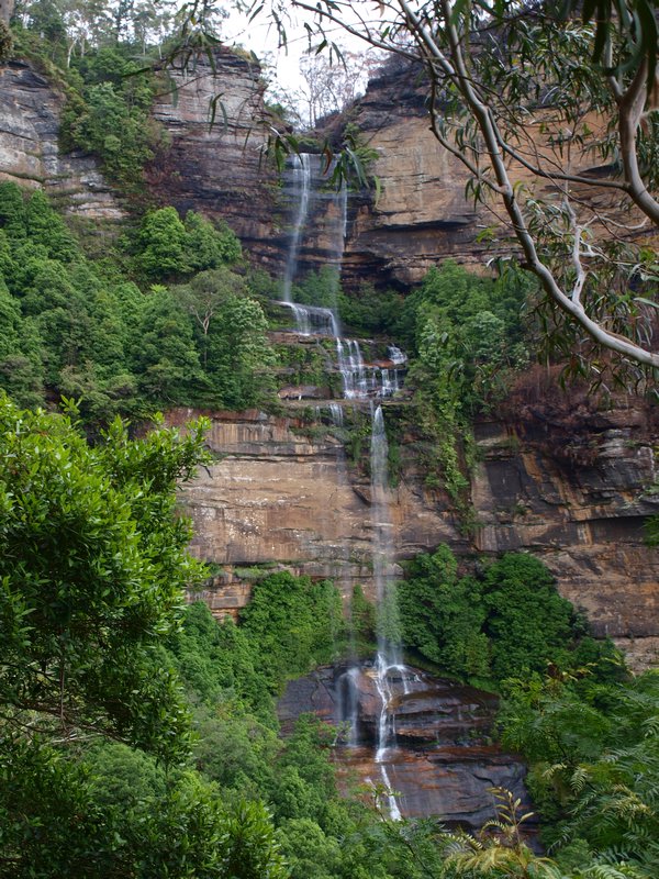 Katoomba Falls. Zoom to see people in the middle