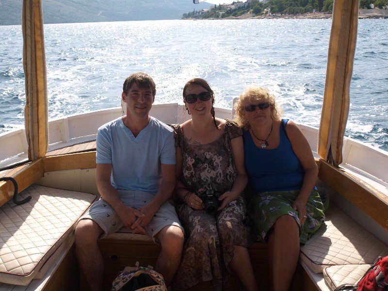 Abby,Ewan and Liz on ferry to Trogir