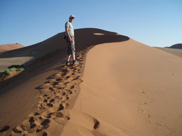 David on Sossusvlei - from the other direction