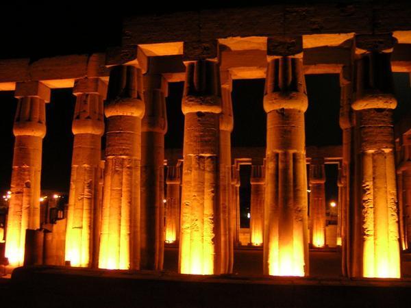 Luxor Temple from the cornishe at night