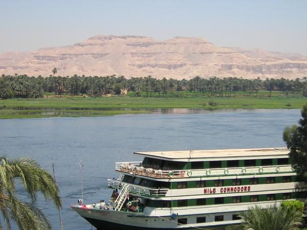 The view from our hotel room looking towards the Nile and the Valley of the Queens