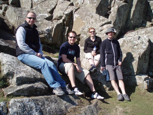 David, Bowsy, Vicky and Nick at St Davids Head