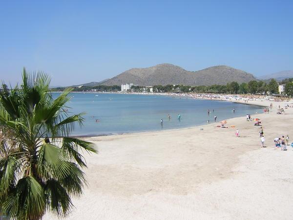 The beach from the port/marina area