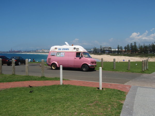 pink ice cream car