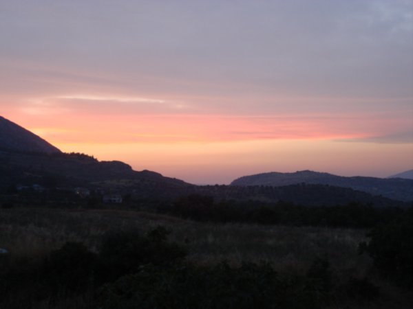 SUNSET FROM OUR HOSTEL
