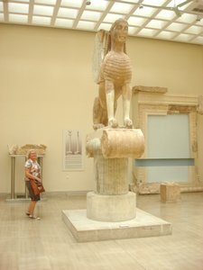 GREEK SPHINX IN THE MUSEUM