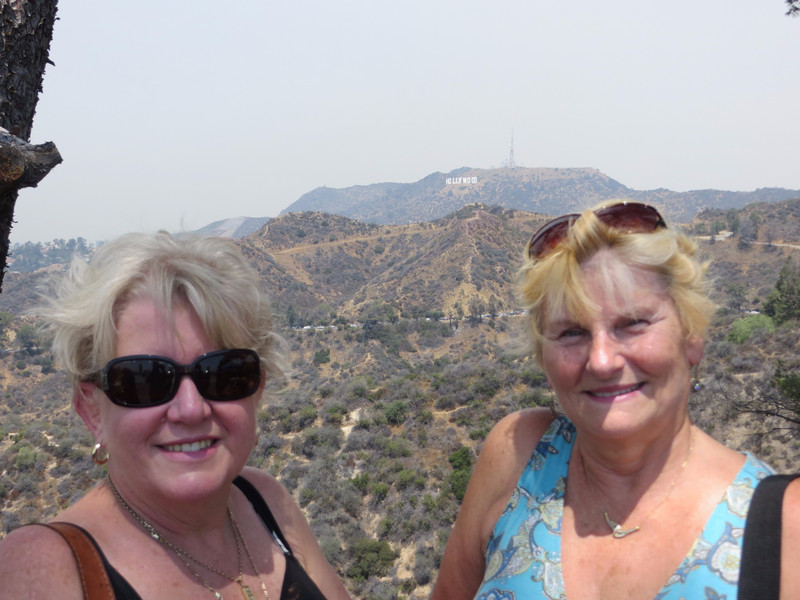Fran and Angie it's the Hollywood sign.  Yes it's really small