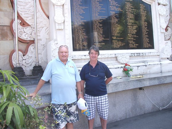 Tony & Darrell at Bali memorial