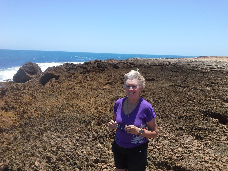 Me being windswept at Point Quobba Blowhole .