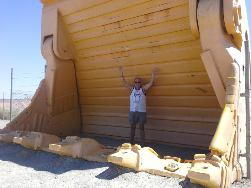 Giant bucket from superpit, Kalgoorlie. 