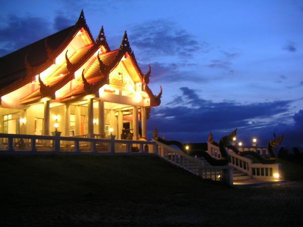 Ahong Temple at nightfall