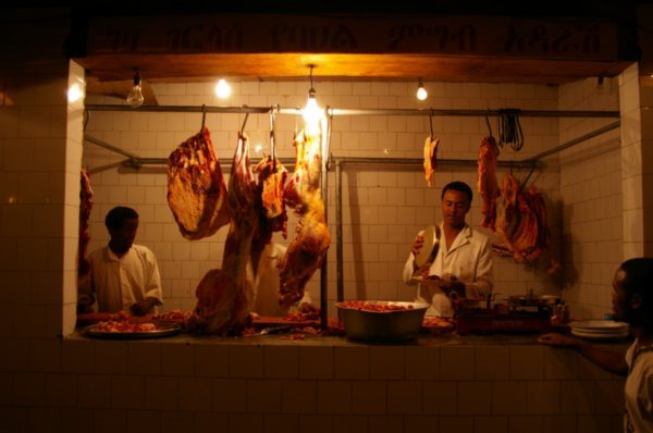 butchery inside the restaurant 