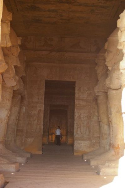 View inside the temple of Ramses II