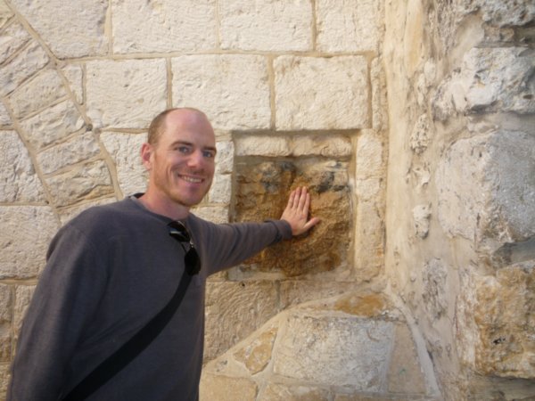 Me and Jesus touched this stone
