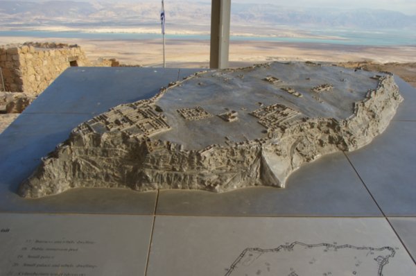 Relief map of Massada