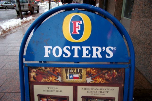 Fosters in a Texas bar???