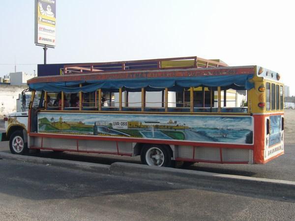 One of the busses serving the city