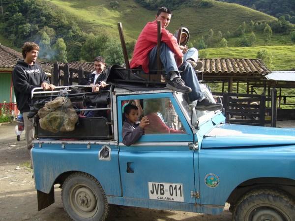 The local transportation to the Corcora valley