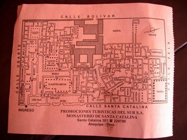 Street map of the monastery Sata Catalina