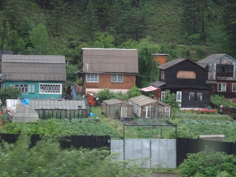 View from the train - Russian town
