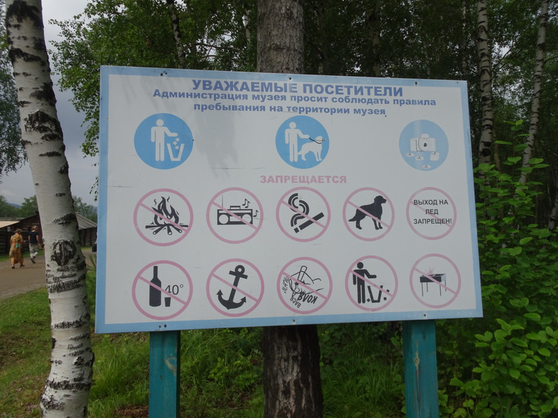 Russian signs. Not the bottom left