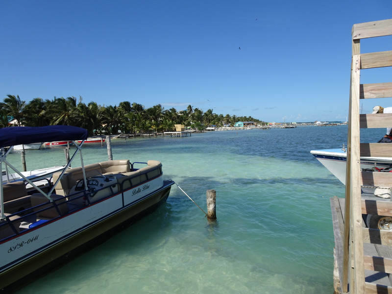 View from the boat landing at Caye Caulker