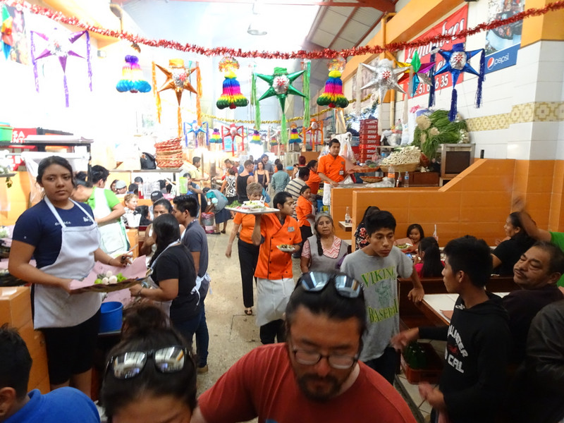 Food court in the local market (Oaxaca)