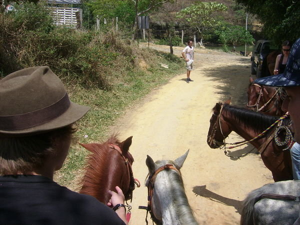 A little horseback riding on a hot day