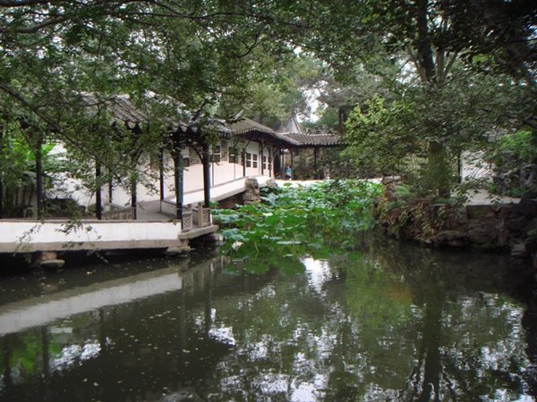 Corridor, Water, Tree and Stone - symbolic Scene in the Suzhou Garden