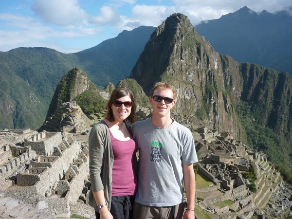 A couple of typical Incas at Mach Picchu
