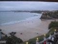 Beginners beach in front of hostel at Newquay
