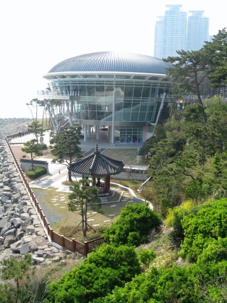 Weird building near beach, Busan