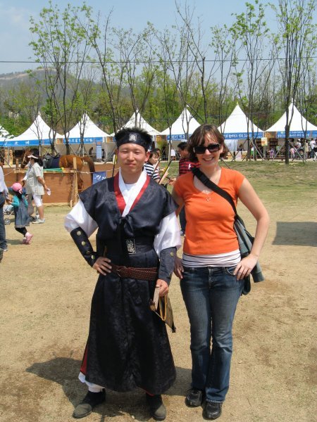 Me and Korean historical warrior man