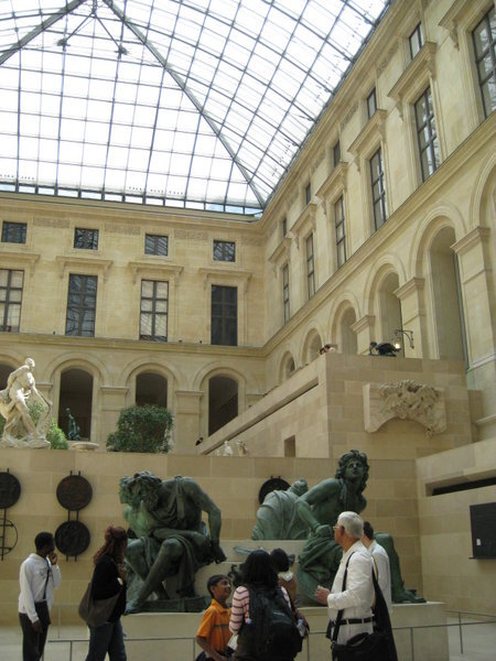 Interior courtyard at the Louvre