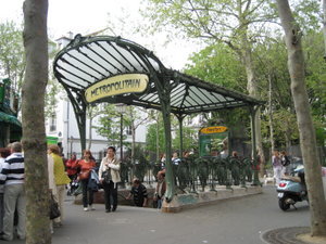 Paris Metro (subway) entrance 