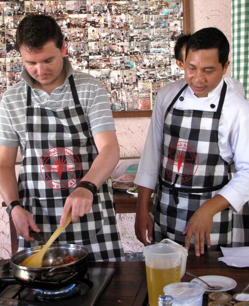 The guy from Holland and Chef Nyoman