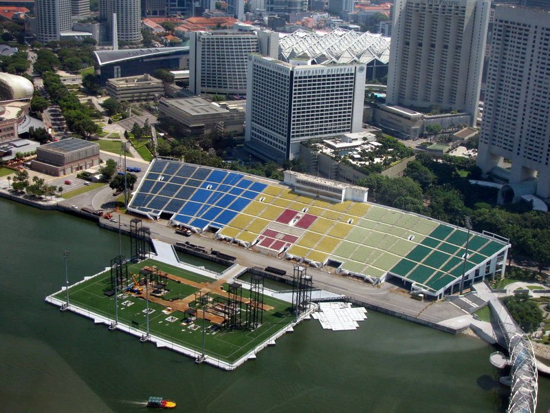 Floating stadium