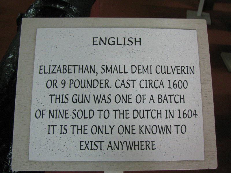 Elizabethan cannon sign 