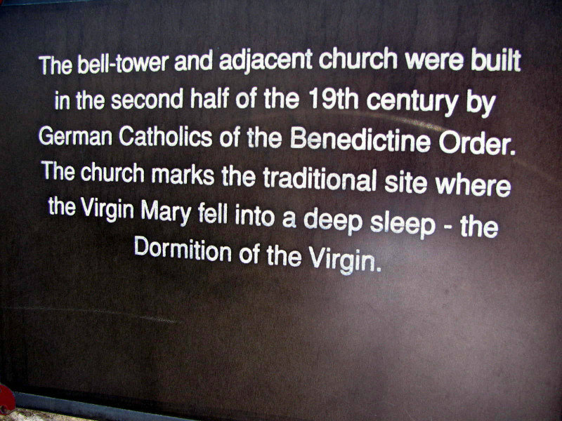 Dormition Abbey sign