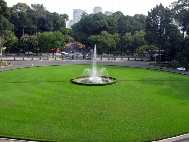 front lawn of the Reunification Palace