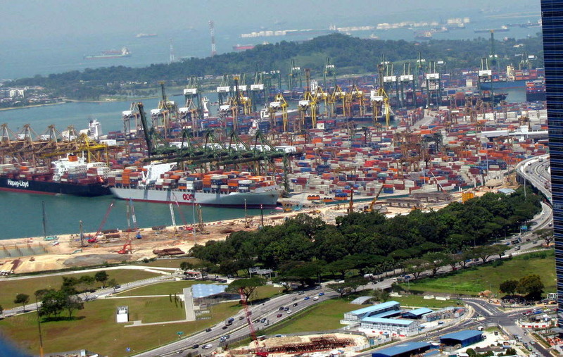 The largest  transshipment port in the world.