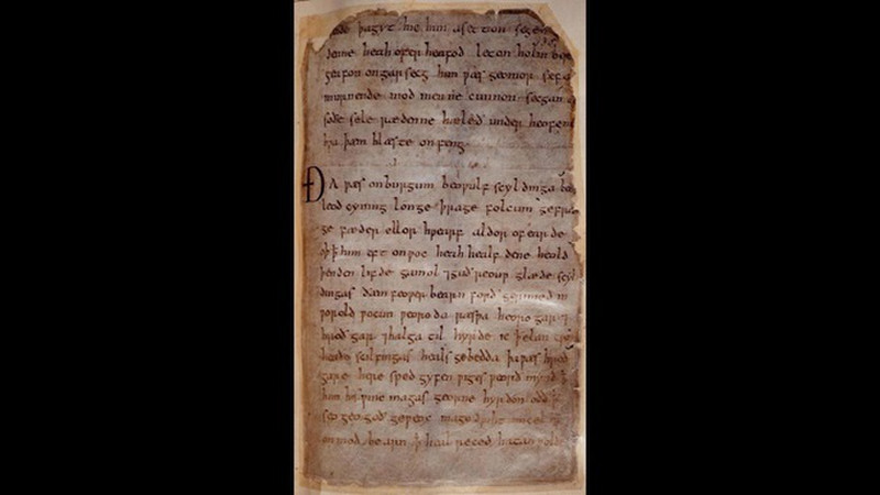 the original Beowulf Manuscript