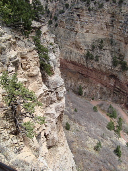 View of the canyon below the Cave of the Winds entrance