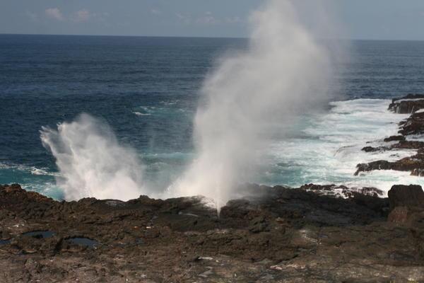 Blowhole in full force (Espanola)