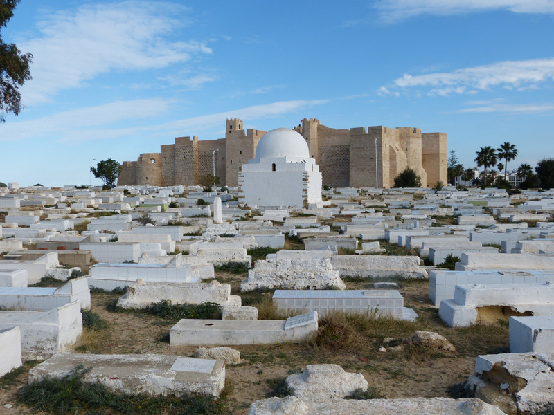 Monastir cemetery with Kasbah/ribat